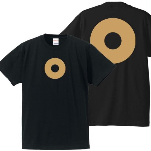 キッズ 戦国武将Ｔシャツ 加藤清正 ブラック 90-160 家紋 蛇の目 プリント色 キャメル