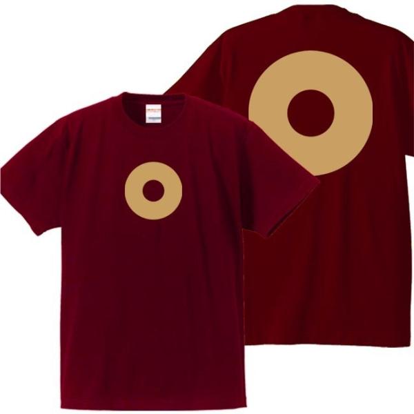 キッズ 戦国武将Ｔシャツ 加藤清正 エンジ 90-160 家紋 蛇の目 プリント色 キャメル