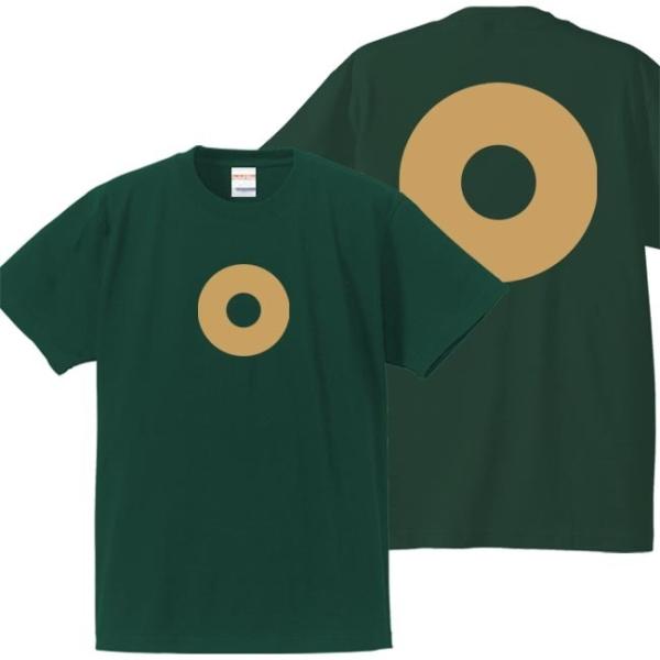 キッズ 戦国武将Ｔシャツ 加藤清正 グリーン 90-160 家紋 蛇の目 プリント色 キャメル