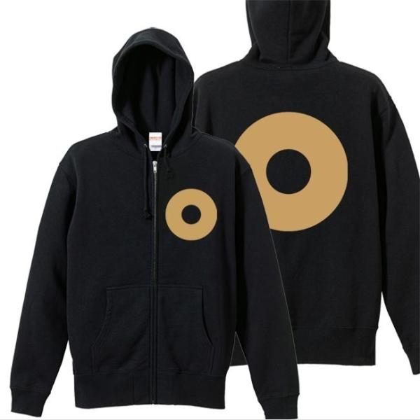 戦国武将 ジップアップパーカー 加藤清正 ブラック 4L XXXL 家紋 蛇の目  プリント色 キャ...