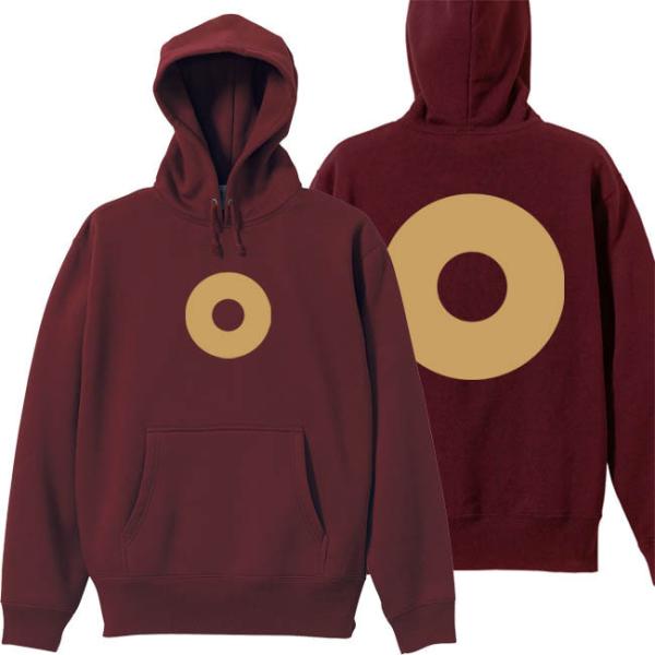 戦国武将 プルオーバーパーカー 加藤清正 エンジ 3L XXL 家紋 蛇の目 プリント色 キャメル