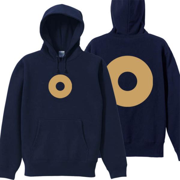 戦国武将 プルオーバーパーカー 加藤清正 ネイビー 4L XXXL 家紋 蛇の目 プリント色 キャメ...