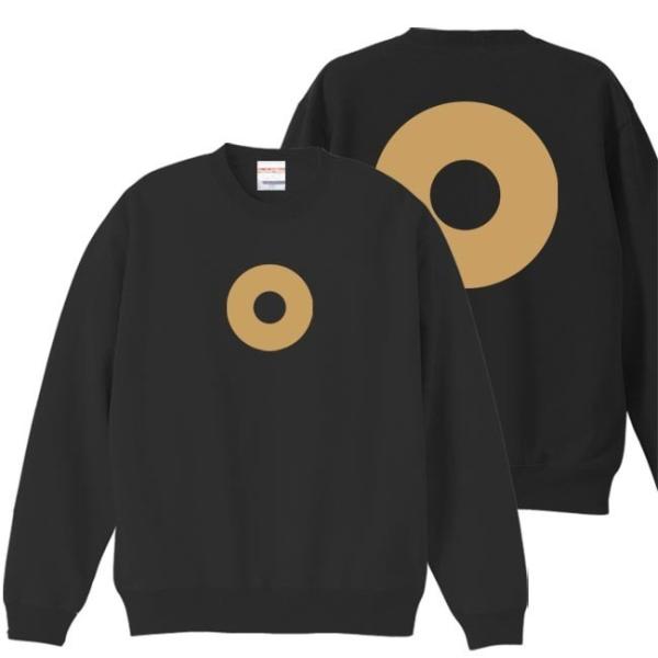 戦国武将 トレーナー 加藤清正 ブラック 3L XXL 家紋 蛇の目 プリント色 キャメル