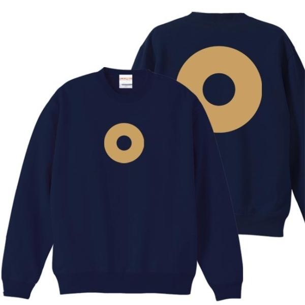 戦国武将 トレーナー 加藤清正 ネイビー 3L XXL 家紋 蛇の目 プリント色 キャメル