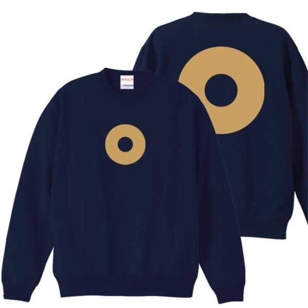 戦国武将 トレーナー 加藤清正 ネイビー 4L XXXL 家紋 蛇の目 プリント色 キャメル