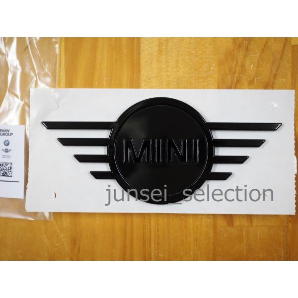 BMW MINI 純正 F54 後期ロゴ ブラックエンブレム ボンネットエンブレム ONE COOP...