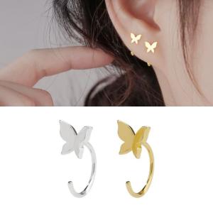 ピアス 蝶 シルバー925 金属アレルギー対応 小ぶり シンプル レディース おしゃれ 韓国