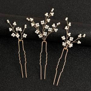 髪飾り 3点セット ヘアピン かんざし パール...の詳細画像1