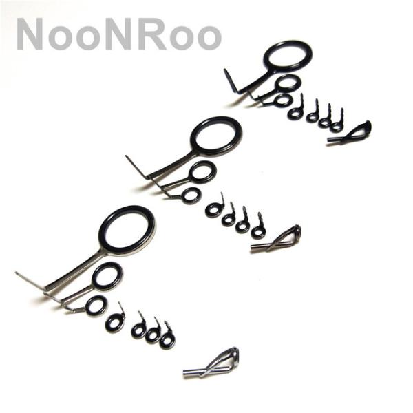 Noonroo-超軽量釣り竿ガイドセット,ステンレス鋼ガイド,クラフト,修理ロッド