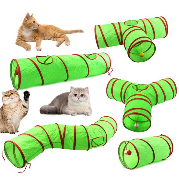 猫のインタラクティブなプレイトンネルのおもちゃ、面白い子猫のおもちゃ、折りたたみ式チューブ、インタラ...