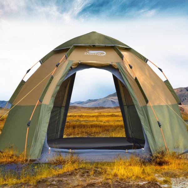 デザート &amp; フォックス3-4人用ドーム自動テント,簡単なセットアップ,持ち運びが簡単,キャンプ用品...