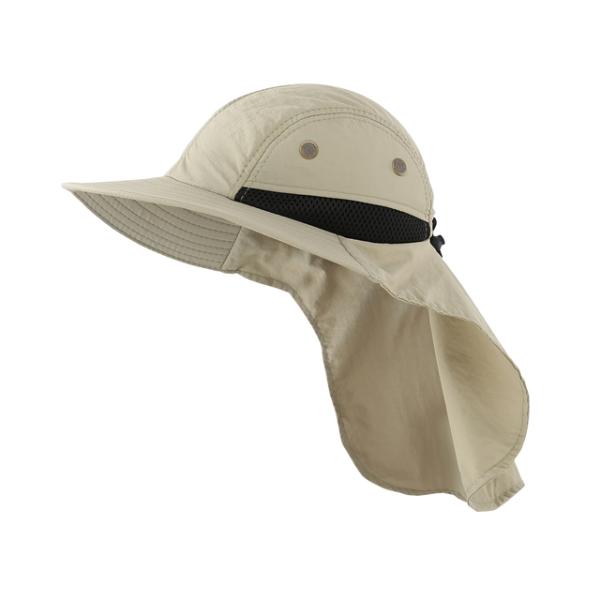 Connectyleメンズメッシュフラップ調節可能な夏の日焼け止め帽子upf50ワイドつば軽量通気性...