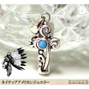 ターコイズクロスシルバーペンダント ネイティブアメリカンジュエリー インディアンジュエリー シルバー...