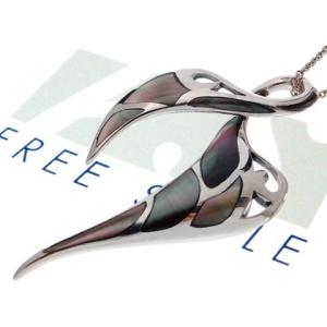 ペンダント ネックレス ブラック シェル フェザー フリースタイル sale
