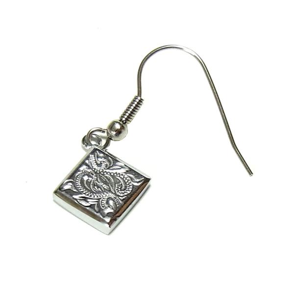 ハワイアンジュエリー ピアス スクロール レディース プレゼント ブランド 片耳 金属アレルギー対応...