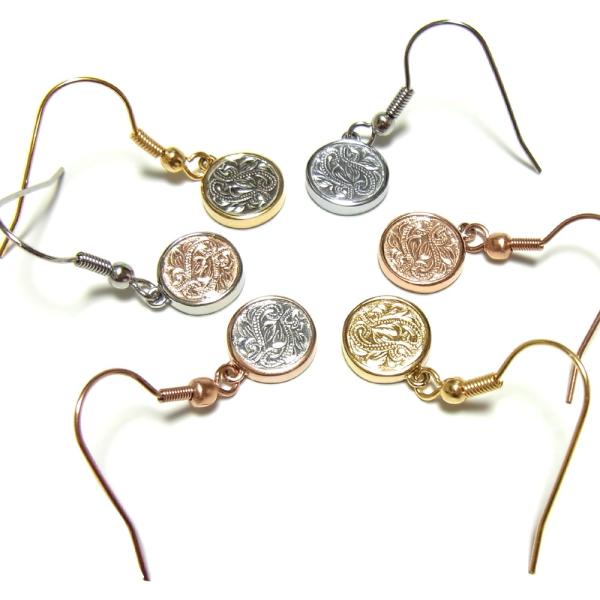 ハワイアンジュエリー ピアス メダル コイン レディース プレゼント 片耳 金属アレルギー対応 サー...