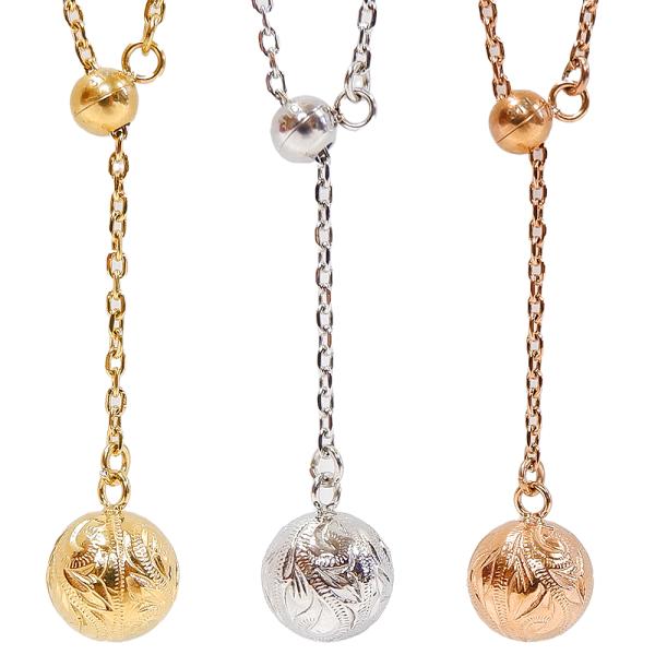 ハワイアンジュエリー ネックレス レディース Y字ネックレス サージカルステンレス スクロール ペン...