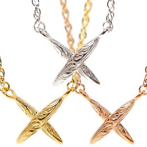 ハワイアンジュエリー ネックレス レディース メンズ サージカルステンレス スクロール チェーン付き サーフボード クロス 金属アレルギー対応 インスタ sale｜juraice