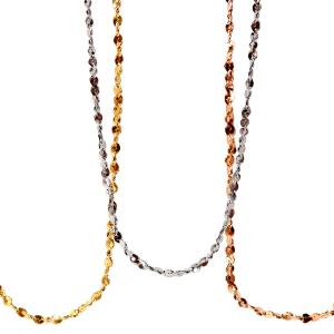 ハワイアンジュエリー スクロール ネックレス チェーン ステンレス アジャスター シルバー ピンクゴールド イエローゴールド K14コーティング