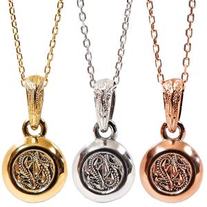 ハワイアンジュエリー ネックレス スクロール コイン 波 刻印 レディース 金属アレルギー対応 サージカル ステンレス ギフト インスタ sale｜juraice