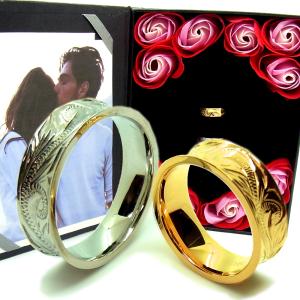 ペアリング ペアハワイアンジュエリー カップル 記念日 誕生日 プレゼント 結婚指輪 マリッジ マリッジリング　花 入浴剤 写真フレーム カップル フラワー sale