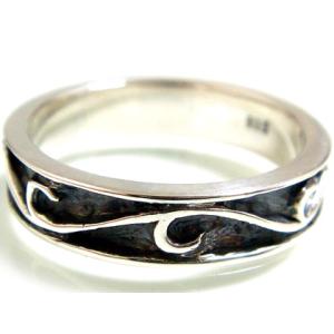 【シルバーアクセサリー】ダイナミックに描いた、唐草シルバーリング 刻印 ju8 年度末 sale