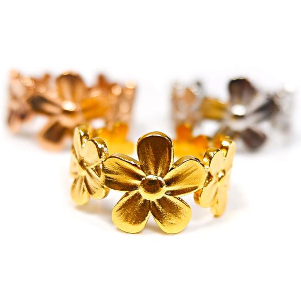 ボヘミアンリゾート Bohemian resort プルメリア フラワー イヤカフ 2Way フリー...