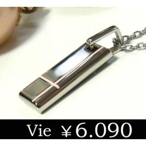 【vie】プレートレジンステンレスネックレス/ピンク/ヴィー/クロス sale｜juraice