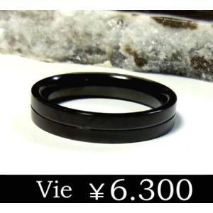 【vie】ブラックラインステンレスリング/ヴィー/BLACK/ギフト/メンズ sale｜juraice