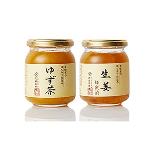 [近藤養蜂場] 国産 ゆずのセット ゆず茶 &amp; 生姜蜂蜜漬 2本セット