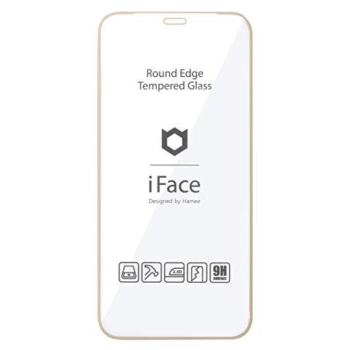 iFace iPhone 12/12 Pro 専用 ガラスフィルム ラウンドエッジ [ベージュ] 画...