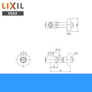 [11/5(土)5％OFF対象ストア]LF-3FK-MB リクシル LIXIL/INAX 壁給水用止水栓