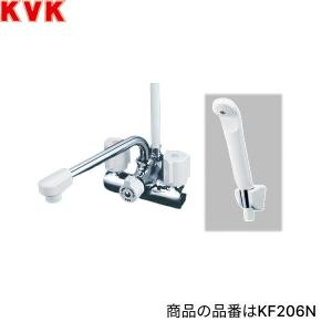 KF12ER3 KVK浴室用水栓デッキ形2ハンドルシャワー(300mmパイプ付) 一般
