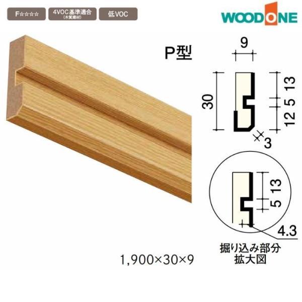 ウッドワン 造作材 DIBP12 10本入 洋風造作材 廻り縁 回り縁 P型 30mm幅