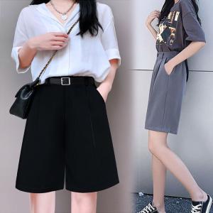 ハーフパンツ レディース 半ズボン ショートパンツ 長め カジュアル ボトムス 五分丈 涼しい 女性 学生 大人 ショーパン 夏用 短パン