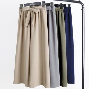 ワイドパンツ レディース ガウチョパンツ 春秋 夏 ウエストゴム ゆったり ボトムス 体型カバー 八分丈 九分丈パンツ カジュアル