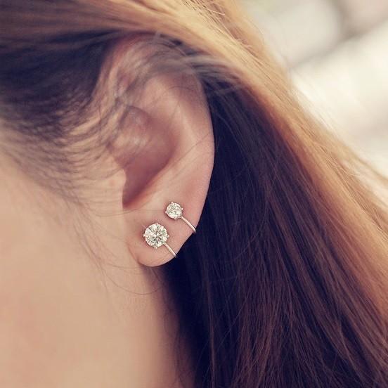 イヤリング レデイース 一粒ダイヤ 4ｍｍ 6ｍｍ CZダイヤ 通販 激安アクセサリー