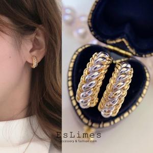 ピアス レディース 18k 18kgp カーブ ...の商品画像