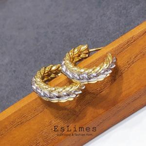 ピアス レディース 18k 18kgp カーブ...の詳細画像3