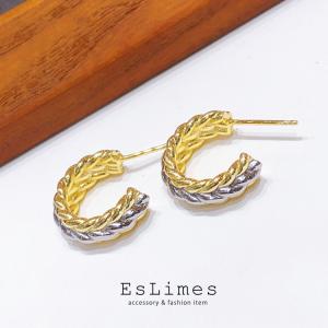 ピアス レディース 18k 18kgp カーブ...の詳細画像4