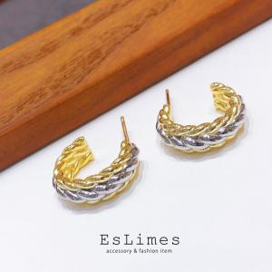 ピアス レディース 18k 18kgp カーブ...の詳細画像5