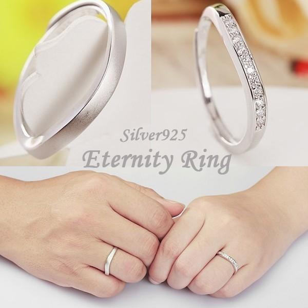 指輪 メンズ レディース ペアリング 激安 ウエーブ 波型 つや消し サイズフリー シルバー925 ...