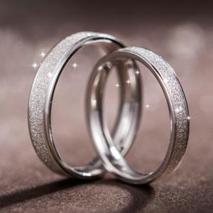 指輪 メンズ レディース ペアリング スクラブ シンプル 男女兼用 プラチナ仕上げ 激安ペアリング 人気 結婚指輪 誕生日プレゼント クリスマス