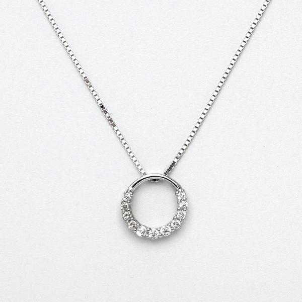 ネックレス レディース リング 贅沢11粒 シルバー925 プラチナ仕上げ czダイヤモンド 女性 ...