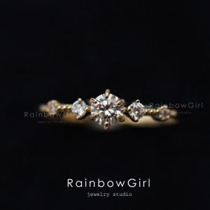 エンゲージリング 婚約指輪 プラチナ ダイヤモンド 一粒 0.325ct 鑑定