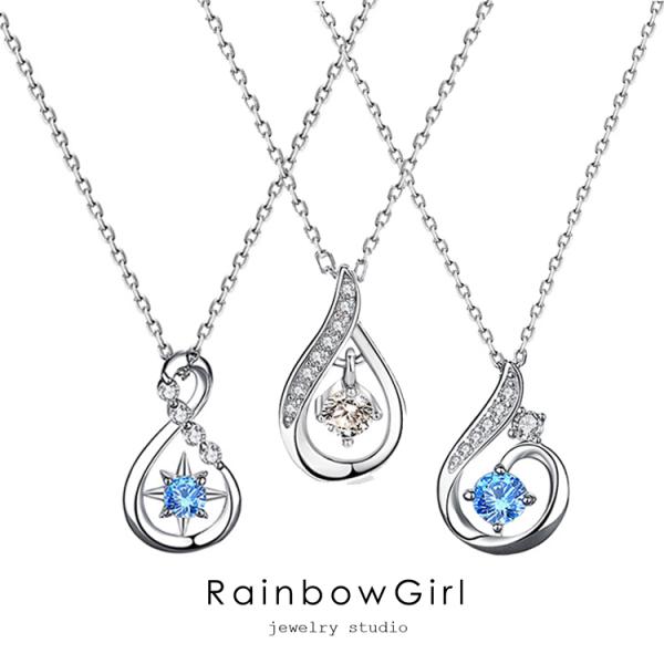 ネックレス レディース 選べる しずく 雫 ドロップ ブルー 女性 母 彼女 娘 妻 人気 誕生日プ...