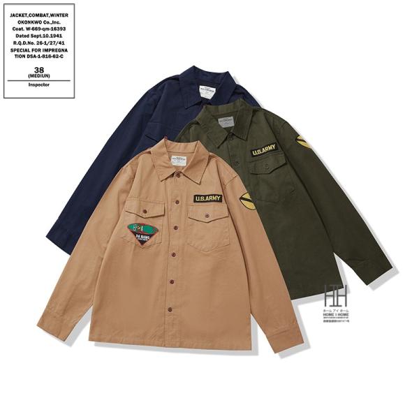 ミリタリーシャツ シャツジャケット ミリタリージャケット 長袖 メンズ 大きいサイズ おしゃれ 本格...