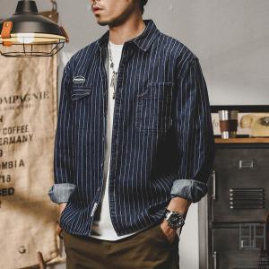 ワークシャツ シャツ メンズ デニムシャツ 長...の詳細画像5
