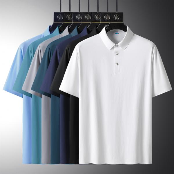接触冷感 ビジポロ ポロシャツ メンズ 半袖 無地 ストレッチ UVカット ゴルフ スポーツ カジュ...