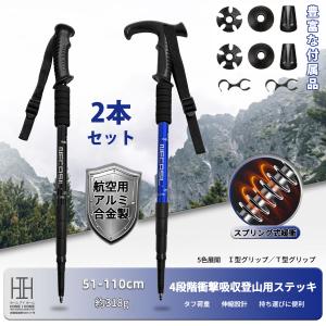 トレッキングポール 2本セット 伸縮式 アウトド...の商品画像